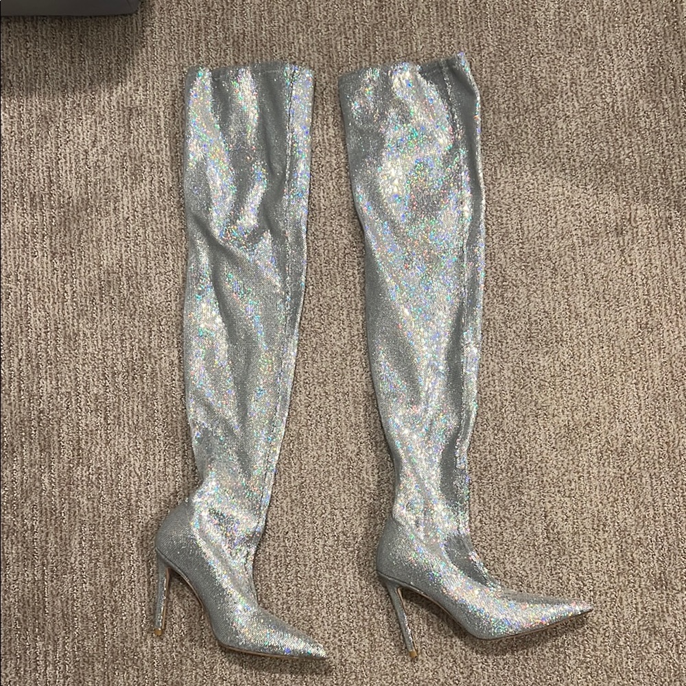 Stuart Weitzman Multi Color Thigh High Boots